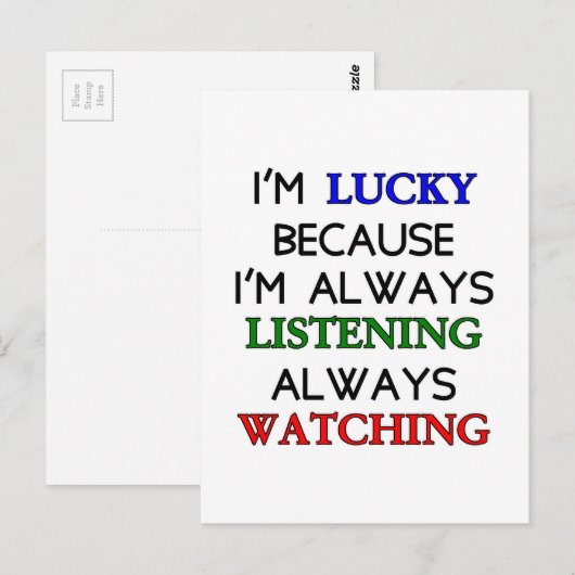 Ik ben Lucky Briefkaart (Voorkant / Achterkant)