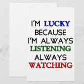 Ik ben Lucky Briefpapier (Voorkant / Achterkant)