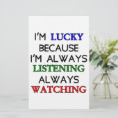 Ik ben Lucky Briefpapier (Staand voorkant)