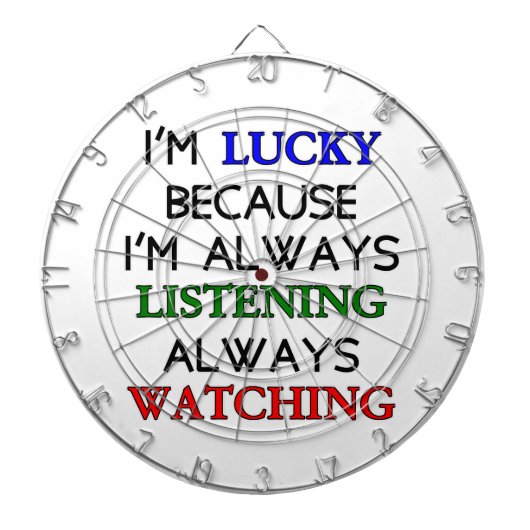 Ik ben Lucky Dartbord (Voorkant)