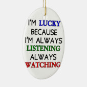 Ik ben Lucky Keramisch Ornament (Rechts)