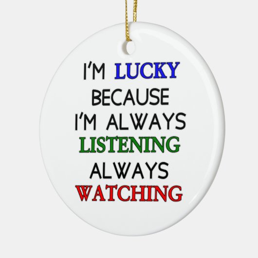 Ik ben Lucky Keramisch Ornament (Links)