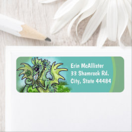 Ik ben Lucky. Lil' Dragon Shamrock Etiket