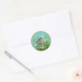 Ik ben Lucky. Lil' Dragon Shamrock Ronde Sticker (Envelop)