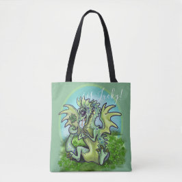 Ik ben Lucky. Lil' Dragon Shamrock Tote Bag