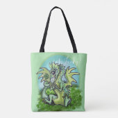 Ik ben Lucky. Lil' Dragon Shamrock Tote Bag (Achterkant)