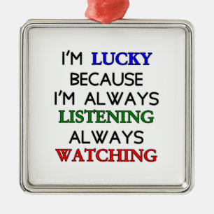 Ik ben Lucky Metalen Ornament