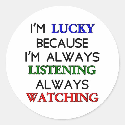 Ik ben Lucky Ronde Sticker (Voorkant)