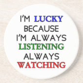 Ik ben Lucky Zandsteen Onderzetter (Voorkant)