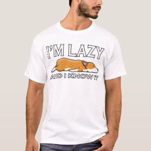 Ik ben lui en dat weet ik Grappige Slaap Corgi Hon T-shirt