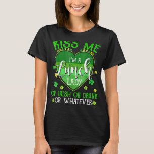 Ik ben Lunch Lady Funny St Patrick Day Retro T-shirt