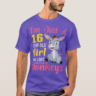 Ik ben maar een 16-jarig meisje dat van Donkeys ho T-shirt