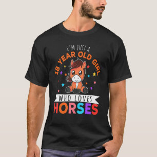 Ik ben maar een 18-jarig meisje dat van paarden ho t-shirt