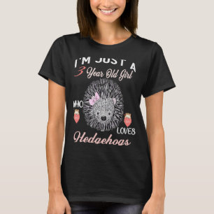 Ik ben maar een 3-jarig meisje dat van de egel hou t-shirt