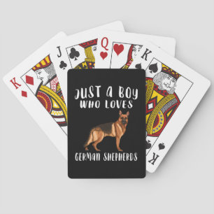 Ik ben maar een jongen die van de Duitse herder ho Pokerkaarten