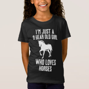 Ik ben maar een negenjarig meisje dat van paarden  t-shirt