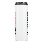 "Ik ben maar een ochtendmens op 25 december" Thermosbeker (Achterkant)