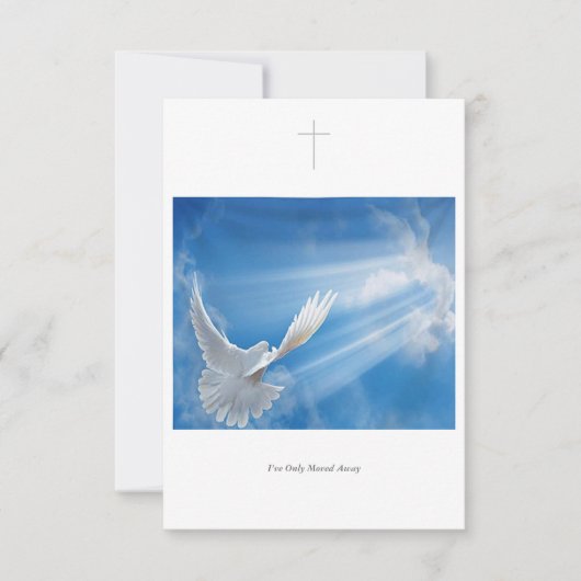 Ik ben maar weggegaan bedankkaart (Voorkant)