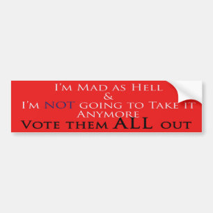Ik ben Mad als hel Bumpersticker
