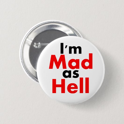 Ik ben Mad als Hell Button (Voorkant /achterkant)