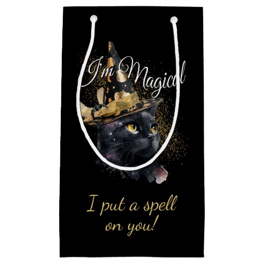 Ik ben Magical Black Cat  Gift Bag Klein Cadeauzakje (Voorkant)