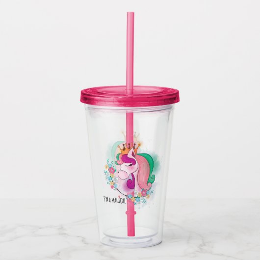 Ik ben Magical Unicorn Acryl Drinkbeker (Voorkant)