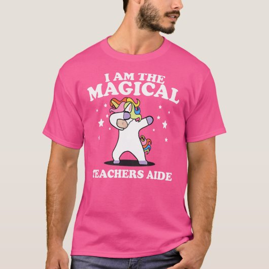Ik ben magische leraren die abbing Unicorn bijstaa T-shirt (Voorkant)