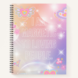 Ik ben Magnetisch, Motiverend, Inspirerend, Roze Notitieboek