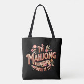 Ik ben Mahjong verslaafd | Funny Mahjong Tote Bag (Achterkant)