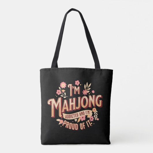 Ik ben Mahjong verslaafd | Funny Mahjong Tote Bag (Achterkant)