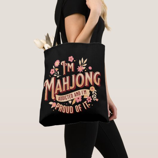 Ik ben Mahjong verslaafd | Funny Mahjong Tote Bag (Dichtbij)