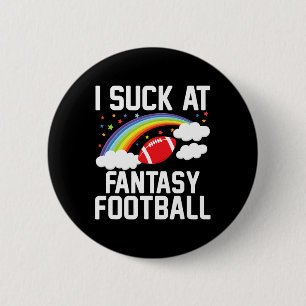 Ik ben mama mannen fantasy football verliezer - Zw Ronde Button 5,7 Cm