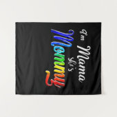 Ik ben mama Ze is mama Lesbische mama Wandkleed (Voorkant (horizontaal))