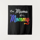 Ik ben mama Ze is mama Lesbische mama Wandkleed (Voorkant)