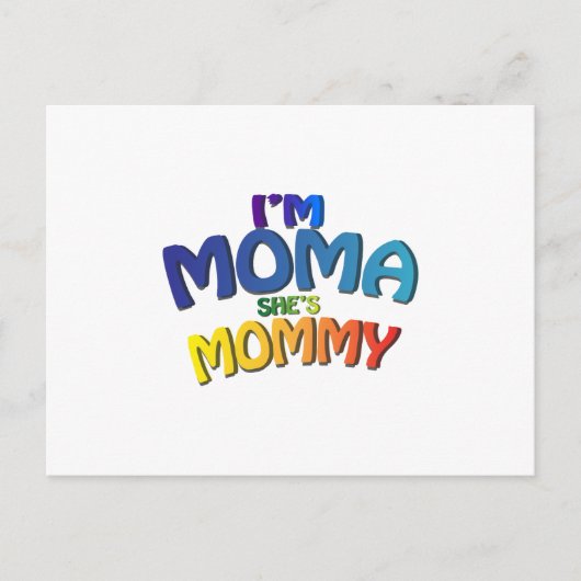 Ik ben mama Ze is mama LGBT Gay Pride Moederdag Briefkaart (Voorkant)