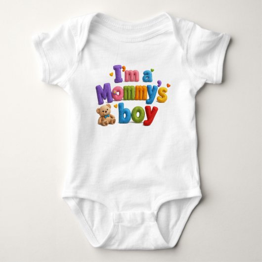Ik ben mammie's jongen multi kleur romper (Voorkant)