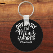Ik ben Mam's favoriete grappige zoon-dochter Sleutelhanger (Voorkant)