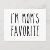 Ik ben Mam's favoriete zoon of dochter Briefkaart (Voorkant)
