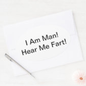 Ik ben Man... ik hoor me gek Ovale Sticker (Envelop)