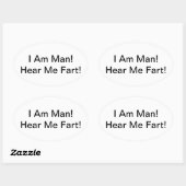 Ik ben Man... ik hoor me gek Ovale Sticker (Vel)