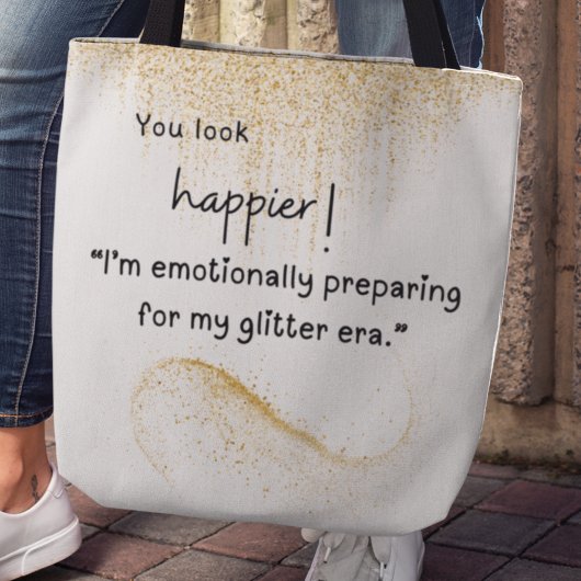 Ik ben me emotioneel aan het voorbereiden op mijn  tote bag