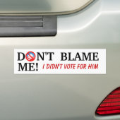 Ik ben me niet schuldig bumpersticker (Op auto)