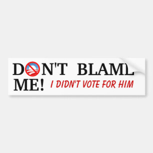 Ik ben me niet schuldig bumpersticker