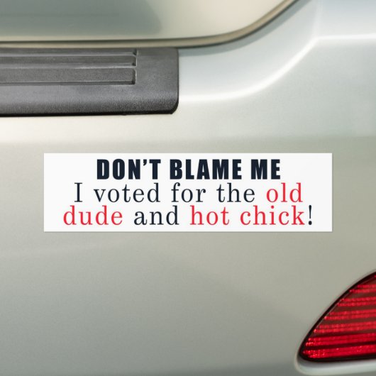 Ik ben me niet schuldig bumpersticker (Op auto)