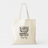 Ik ben medisch assistent op mijn niveau van sarcas tote bag (Achterkant)