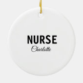 Ik ben medisch verpleegkundige en voeg alleen jouw keramisch ornament (Achterkant)