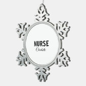 Ik ben medisch verpleegkundige en voeg alleen jouw tin sneeuwvlok ornament (Rechts)