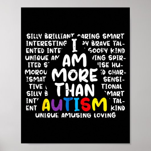Ik Ben Meer Dan Autisme Asd Bewustzijn Mannen Vrou Poster (Voorkant)