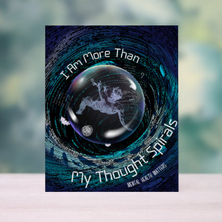 Ik ben meer dan mijn gedachtenspiralen geestelijke acryl bord