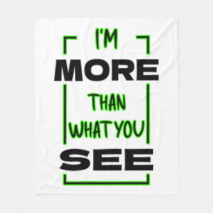 Ik ben meer dan wat je ziet Vet typografie ontwerp Fleece Deken